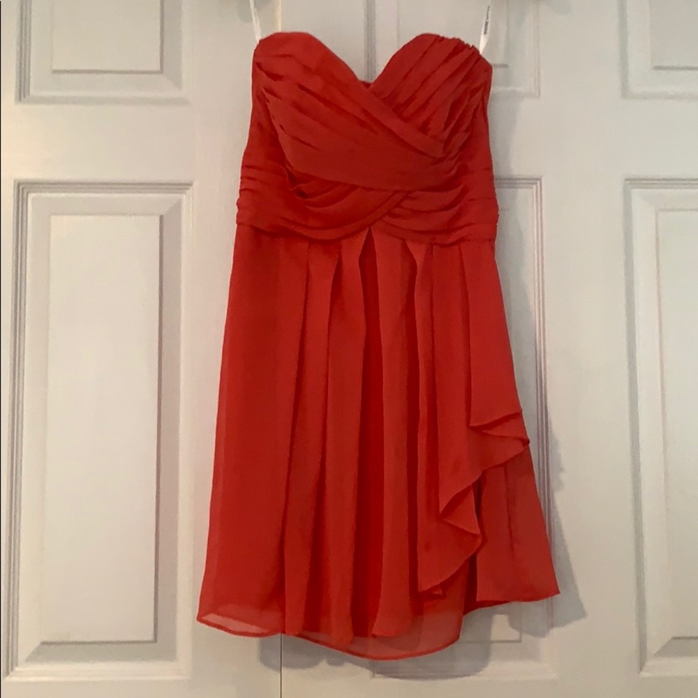 Coral bridesmaids dress